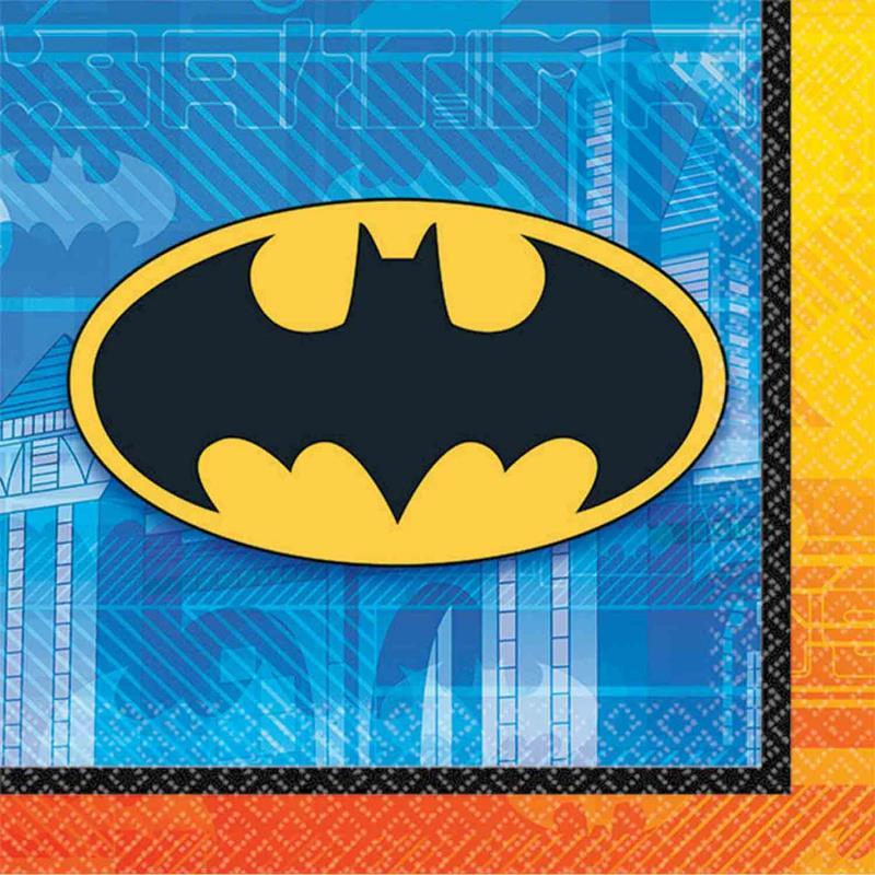 Batman Beverage Napkins Pk/16 25cm X 25cm