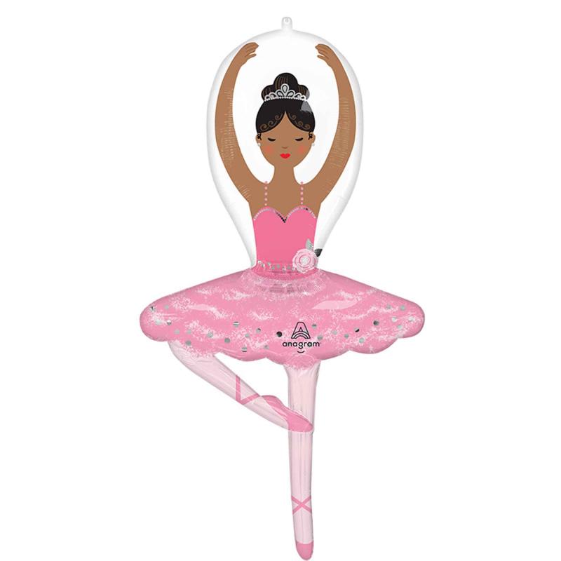 Balloon Foil Shape Ballerina Girl Ballet 109cm x 63cm