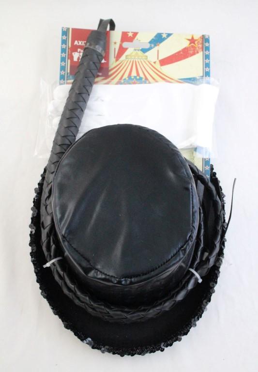 Costume Kit Adult Ringmaster Circus Kit - Hat Whip & Gloves