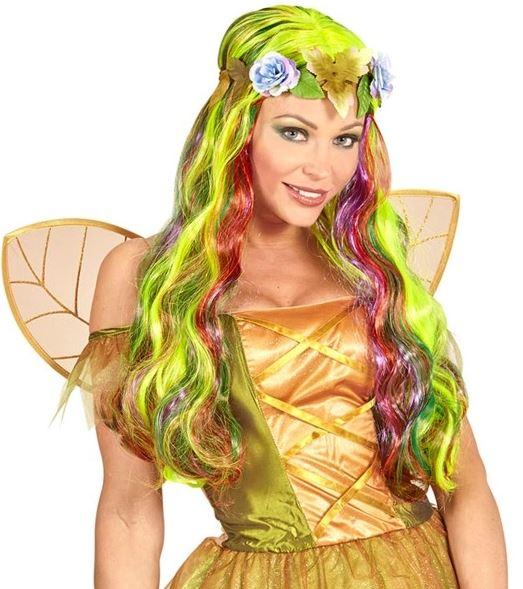 Wig Flower Fairy With Flower Headband Multi Coloured