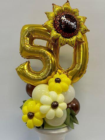 Sunflower Elegant Numbers With Custom Name