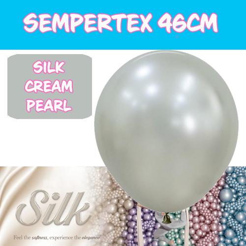 Balloons 46cm Silk Cream Pearl Pk 6