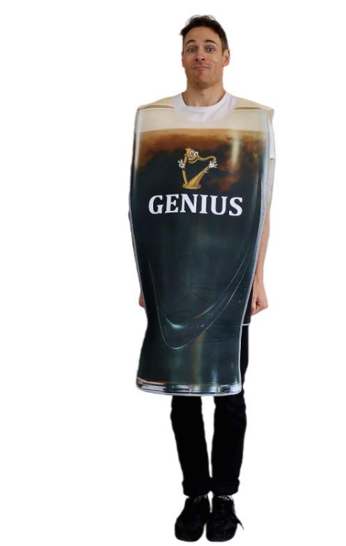 Costume Adult Genius Beer Pint/Glass Ireland/Irish Double Sided One Size