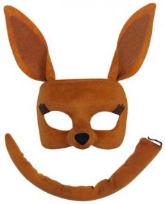 Animal Costume Mask Set Deluxe Australian Kangaroo