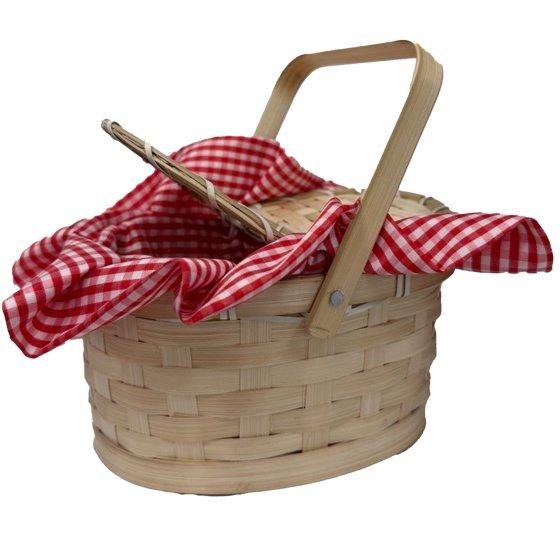 Basket Fairytale Red Riding Check Costume Prop