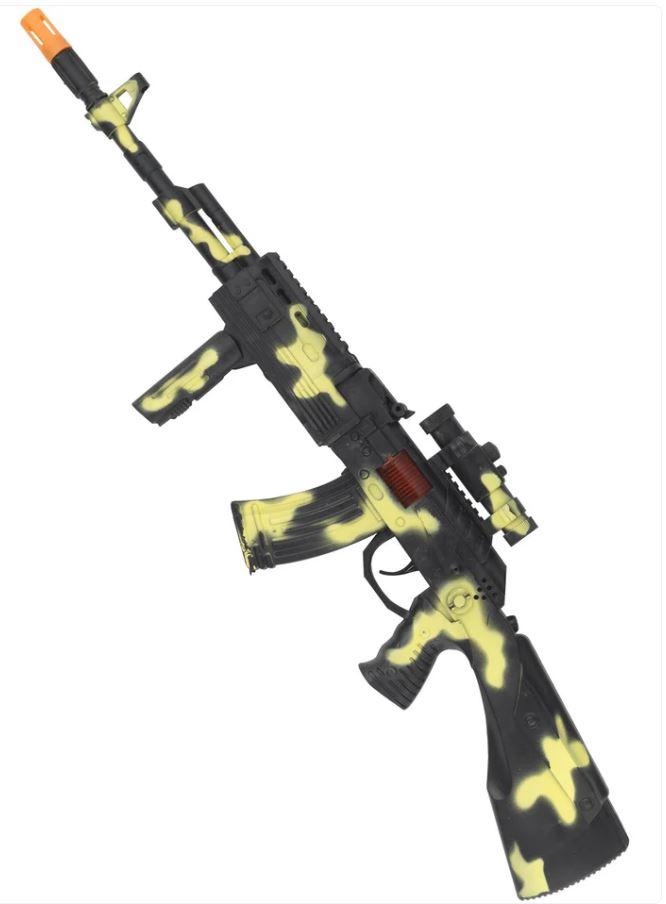 Toy Rifle Plastic Army Camouflage Gun With Spark Effect 60cm