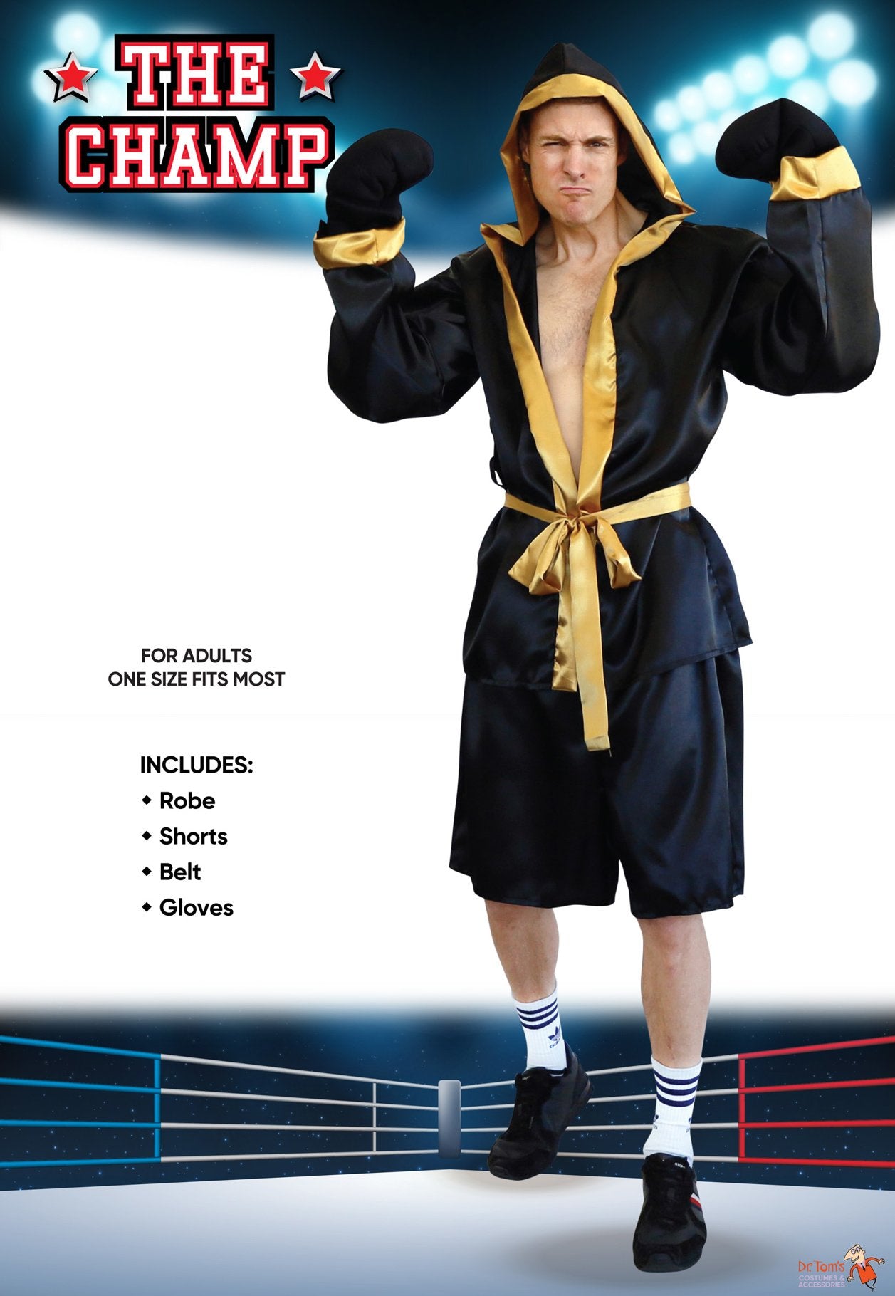 Costume Adult Sportsperson Boxer The Champ Prize Fighter