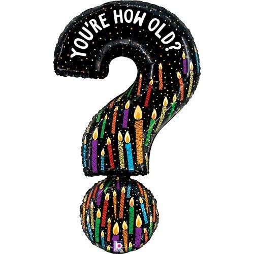 Balloon Foil Shape Youre How Old Question Mark?