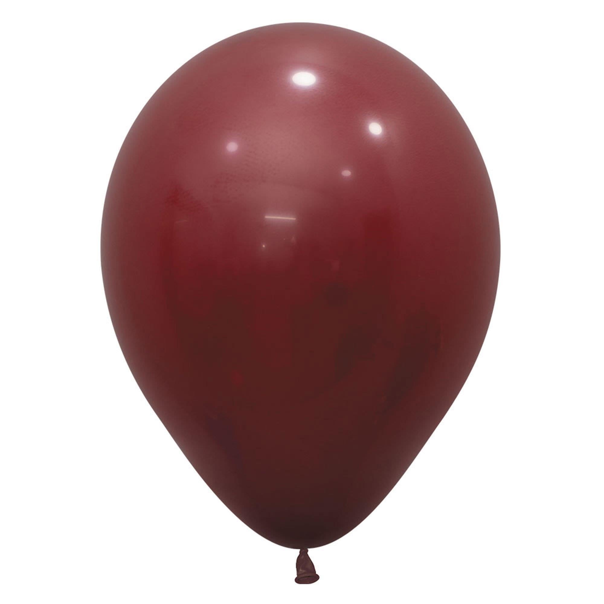 Latex Balloons 30cm Fashion Merlot / Burgundy / Maroon Pk 100