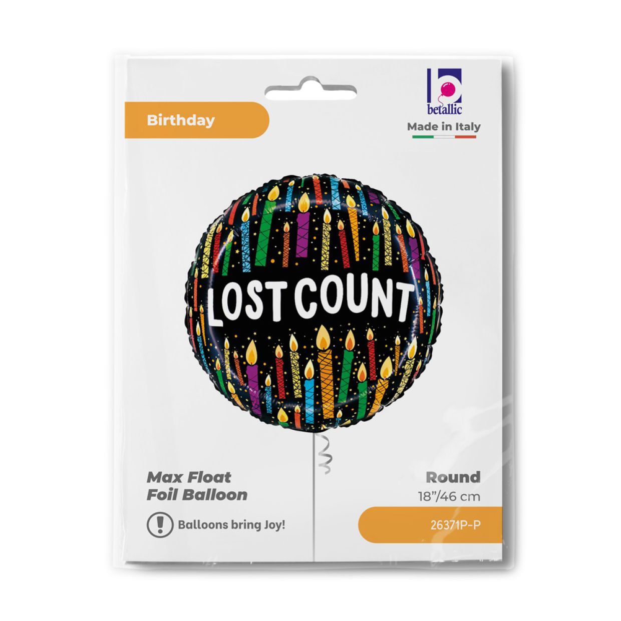 Balloon Foil 45cm Birthday Lost Count Candles