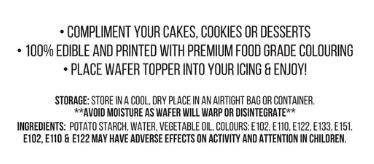 Edible Icing Wafer Topper Happy Mothers Day Pk/16