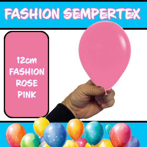 Latex Balloon 12cm Fashion Rose Pink Pk 50