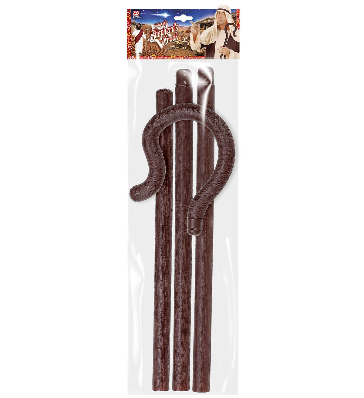 Costume Prop Cane/Crook Shepherd Collapsible 148cm