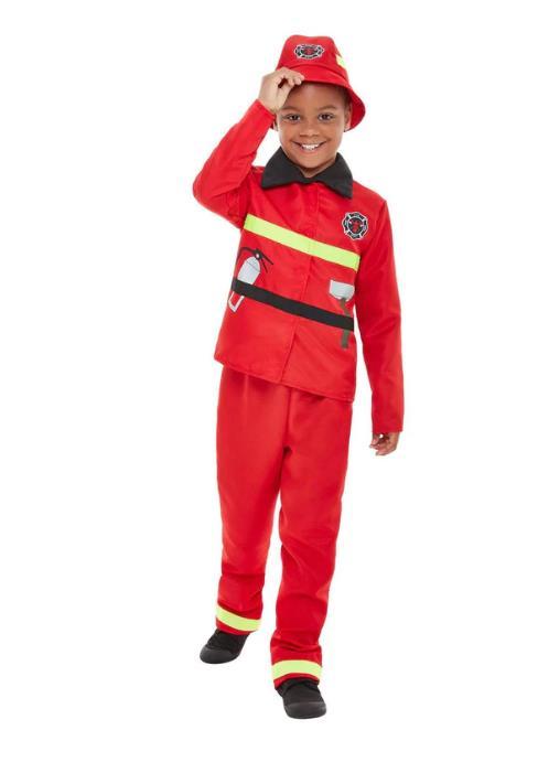 Costume Child Fire Fighter Red Medium 7-9 Years - Discontinued Last Chance