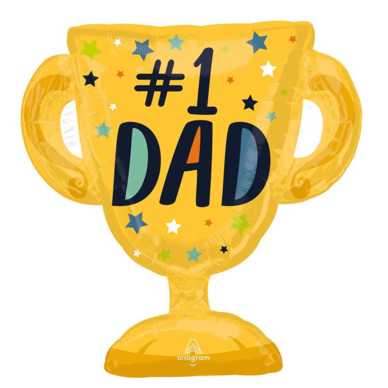 Balloon Foil Supershape #1 Dad Trophy 68cm x 66cm