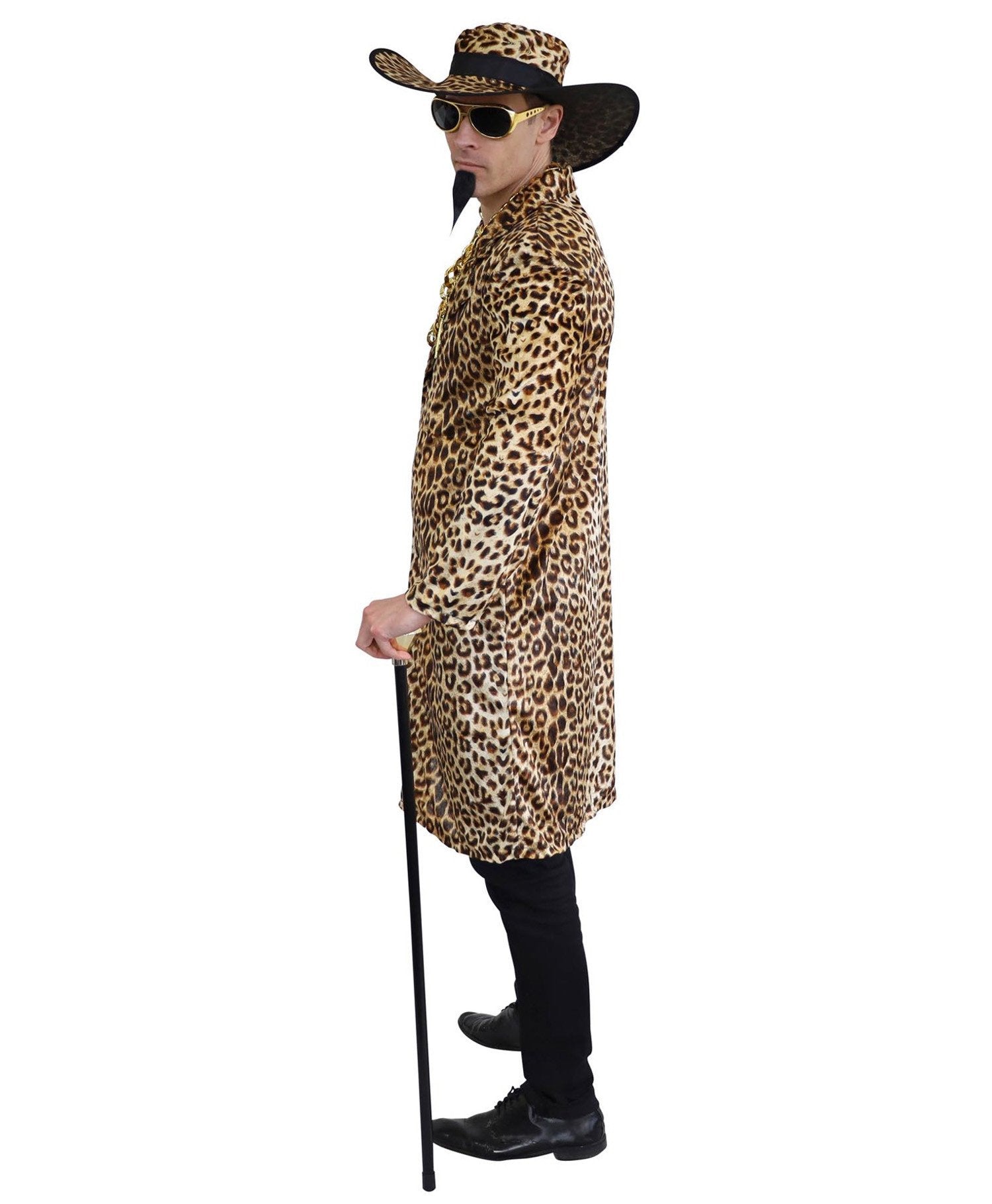Costume Adult Funky Leopard Skin Pimp Coat/Hat