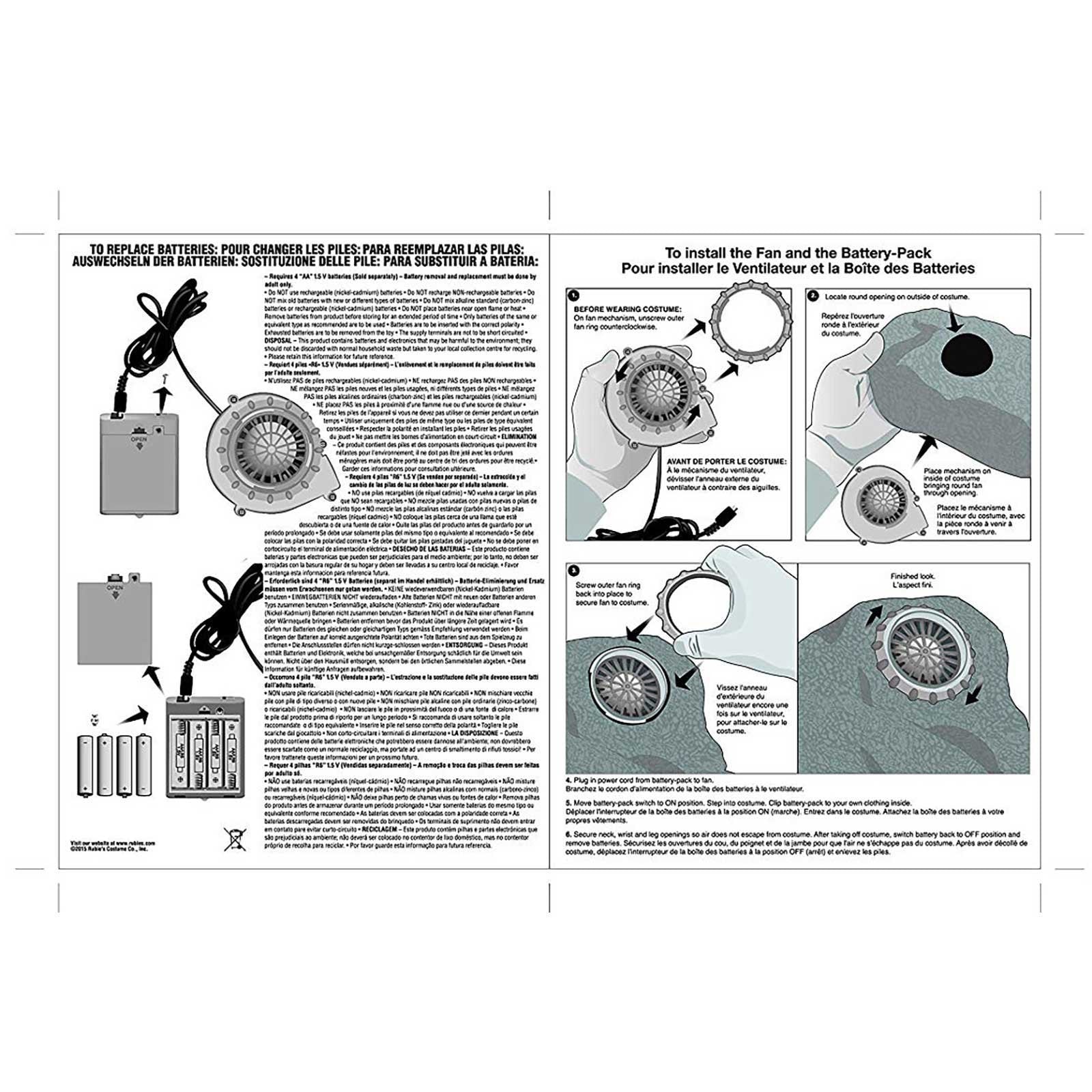 Costume Inflatable T- Rex Dinosaur Adult Standard Size With Sound