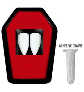 Costume Teeth/Fangs Vampire/Dracula White With Thermal Fitting Beads