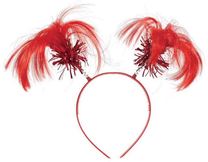 Red Headbopper/Headband Ponytail