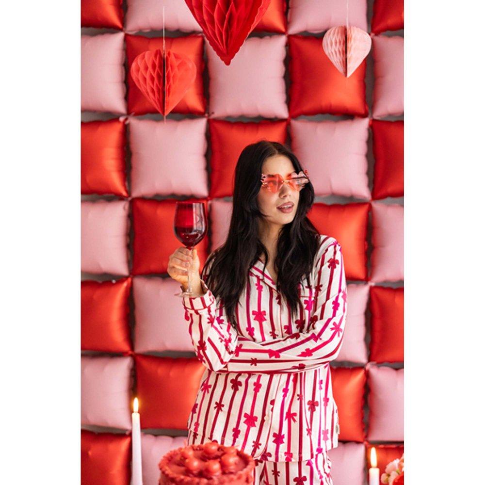 Costume Glasses Flaming Hearts Red Valentines Day/Halloween Devil