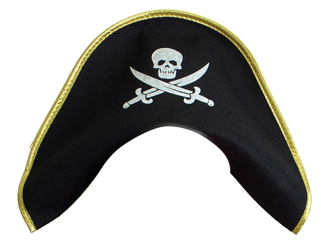 Pirate Hat Felt Gold Trim