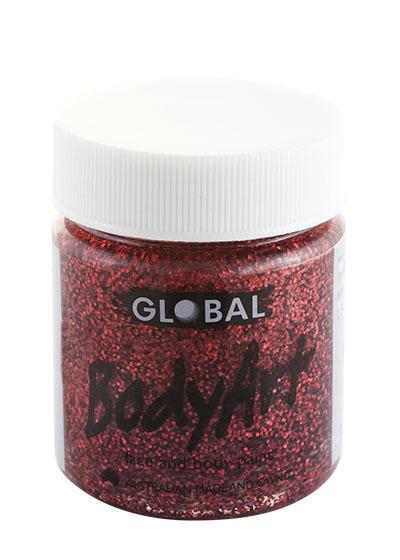 Face Paint Red Glitter 45ml Tub