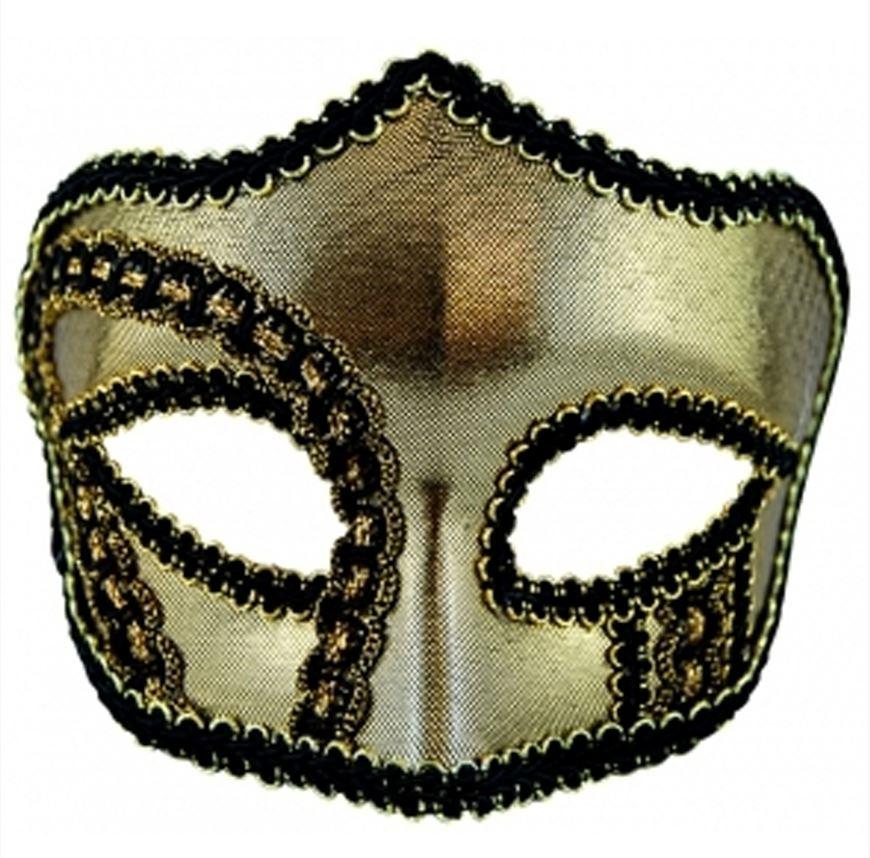 Mask Masquerade Deluxe Gold/Black