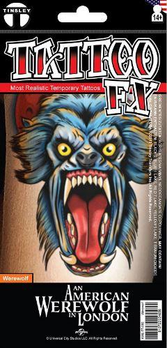 Temporary Tattoo Fx American Werewolf in London Halloween Tinsley