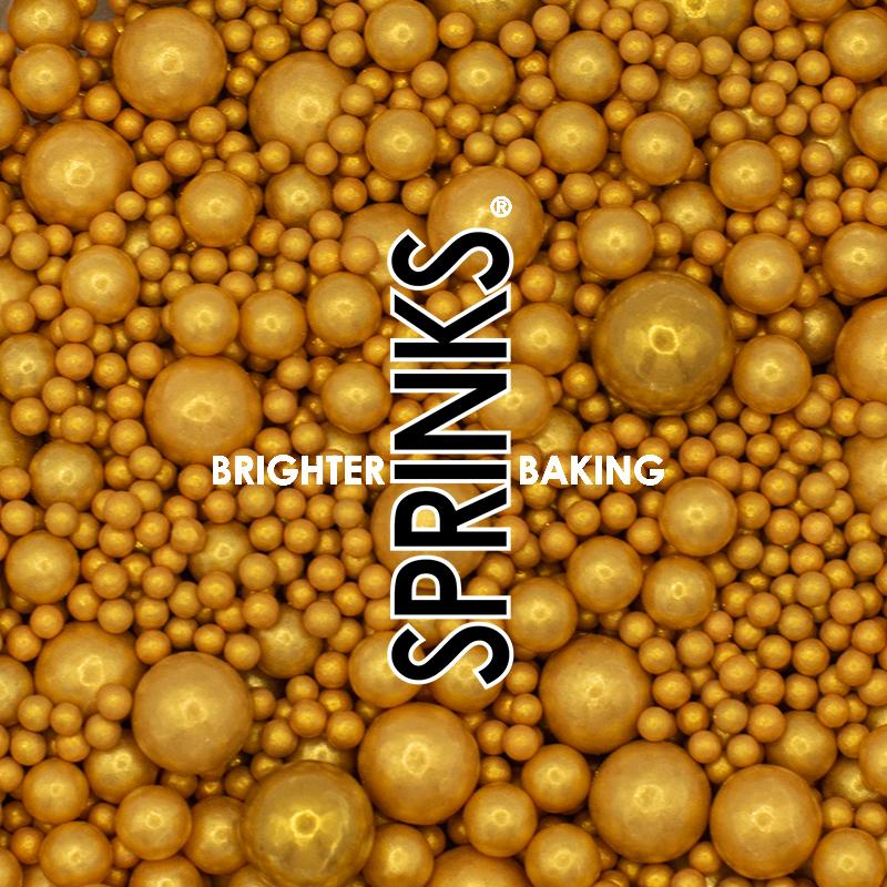 Round Ball Sprinkles Matte Gold Bubble Bubble 75g