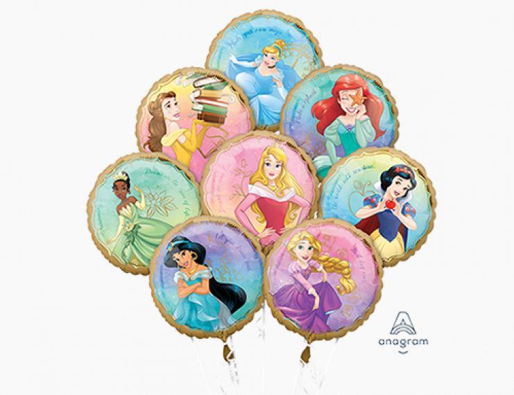 Balloon Bouquet Disney Princess Once Upon Pk 8 (Balloons Only Helium Extra)