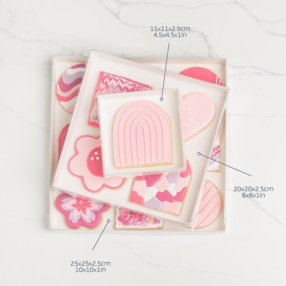 Biscuit Cookie/Bonbonnieres/Chocolate/Biscuit Box & Lid 20x20x2.5cm Each