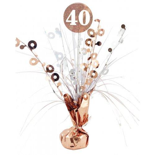 Centrepiece Happy 40th Birthday Rose Gold 165g Table Decoration
