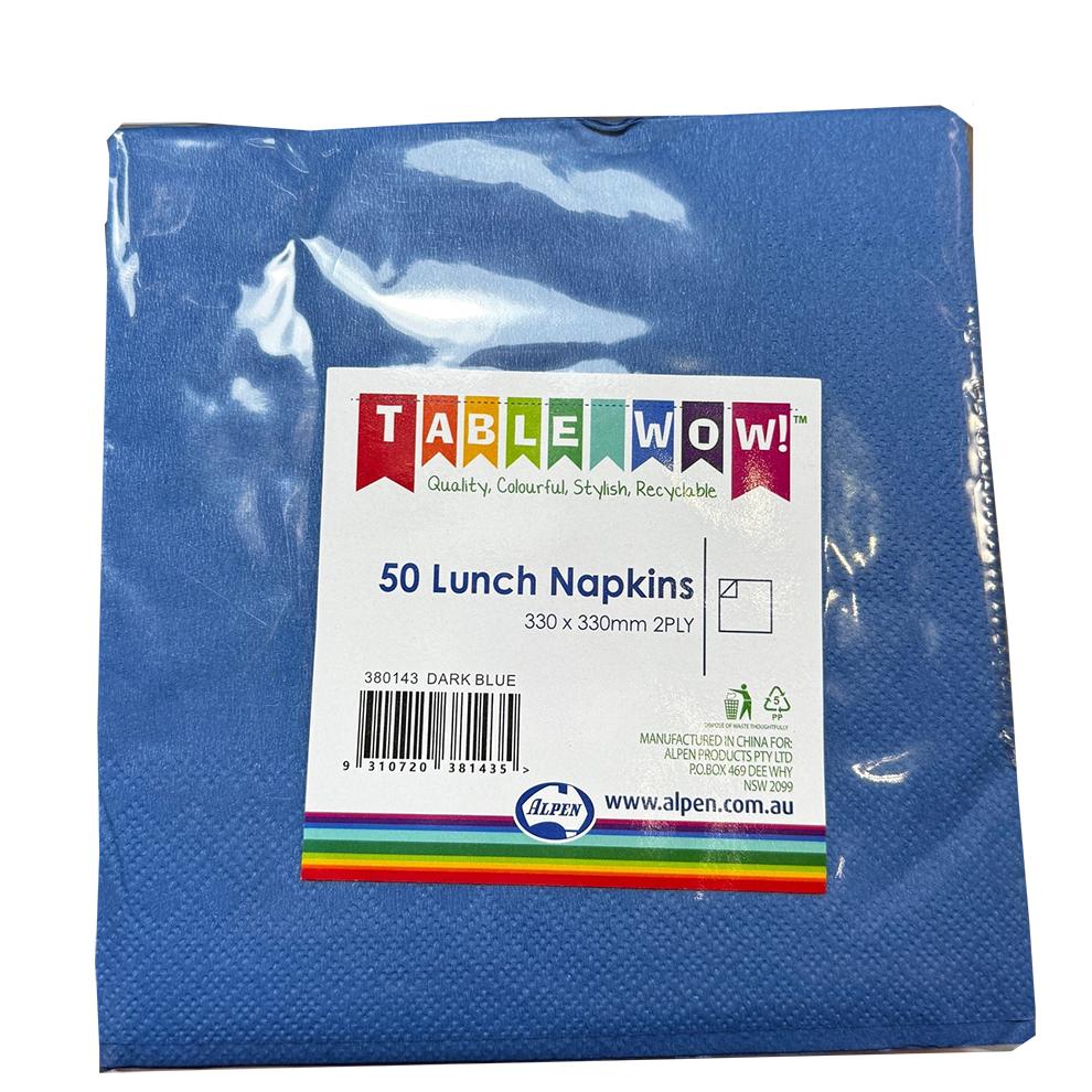 Napkin 2ply Dark Blue Lunch Pk/50
