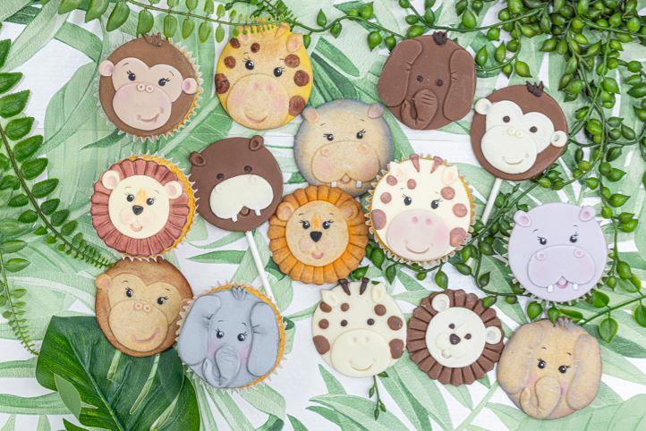 Mould Safari Animal Faces Full Set 5 Karen Favies- Last Chance