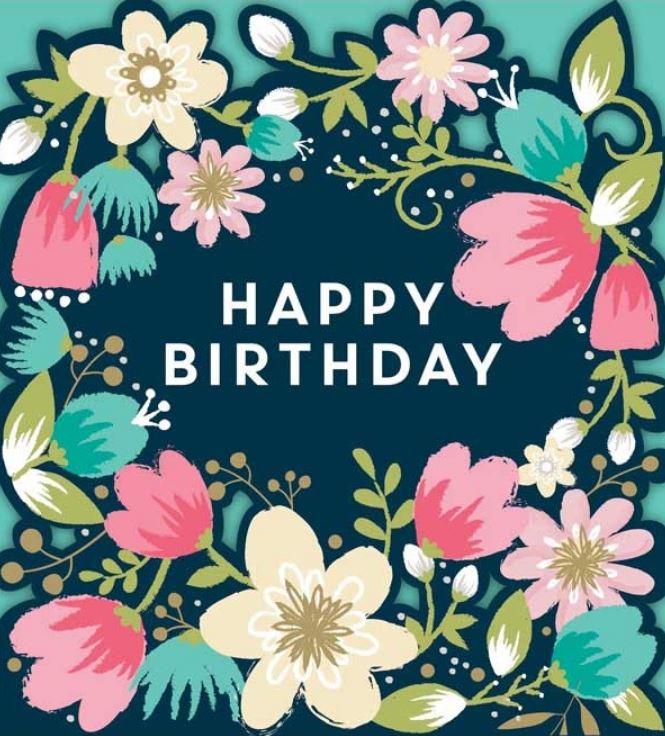 Big Moment Greeting Card Happy Birthday Flowers