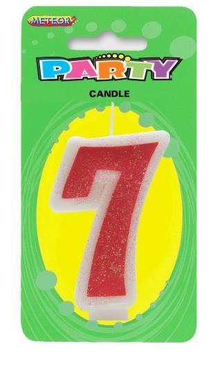 Candle Number 7 Pink- Discontinued Line Last Chance To Buy