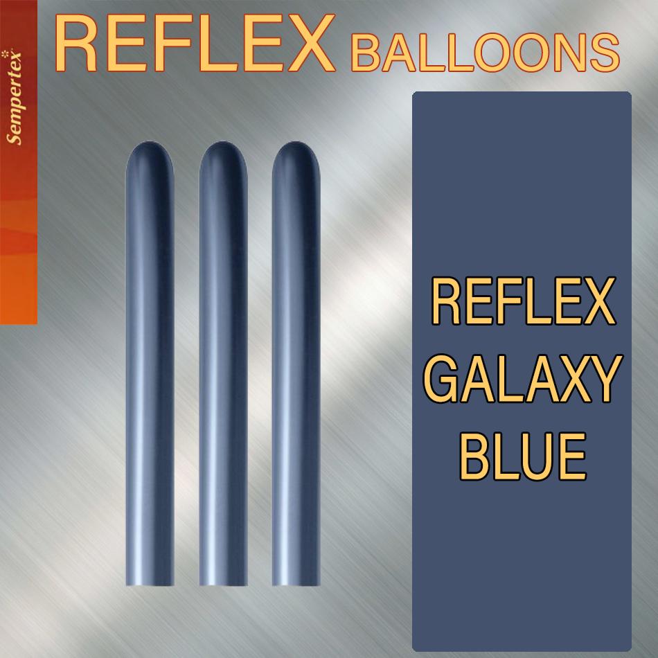 Balloon Modelling 260 Reflex Galaxy Blue Pk 50