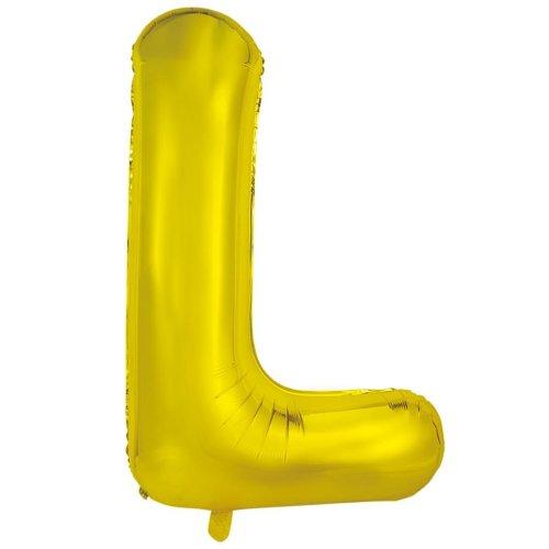 Balloon Foil Letter/Alphabet L Gold 86cm