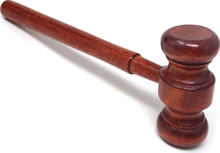 Costume Prop Judges Court Gavel/Hammer Small Timber 17cm Long