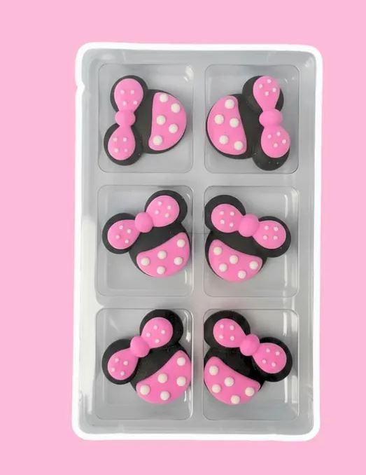 Edible Icing Decorations Minnie Mouse Head Pk/6