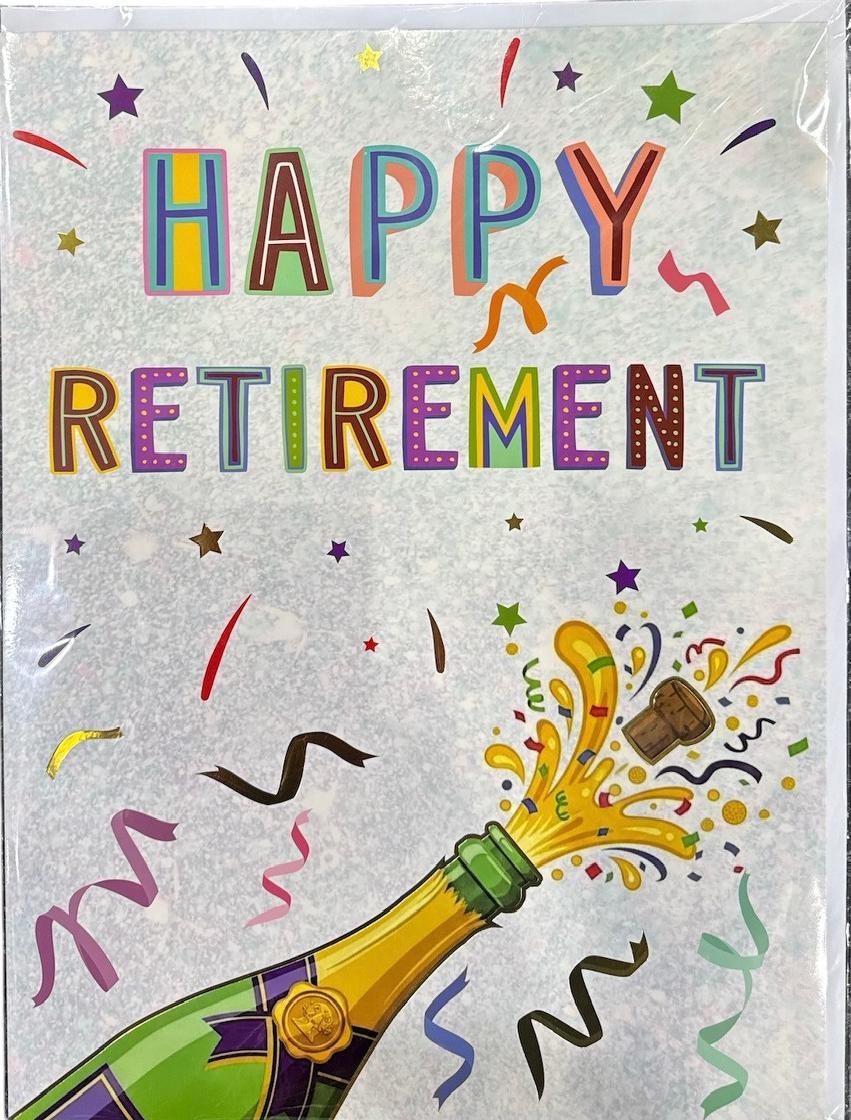 Mega Jumbo Greeting Card Happy Retirement