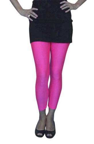 Footless Tights Lycra Neon Pink