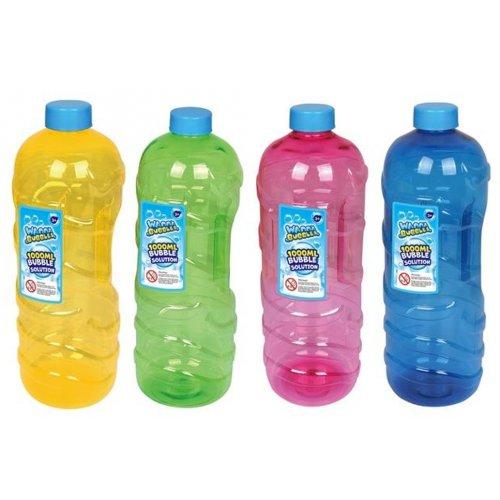 Novelty Toy Bubbles WITHOUT Wand 1000ml Refill Each (Assorted Colours)