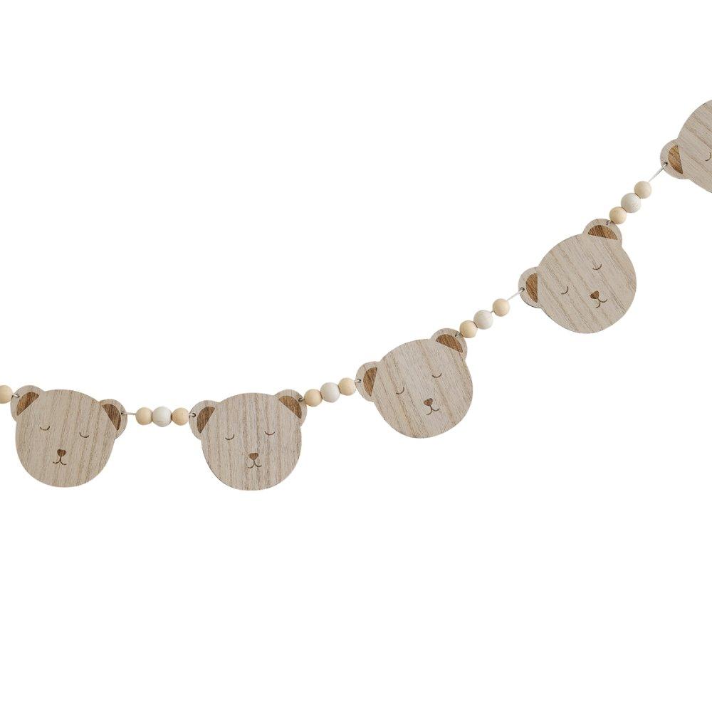 Teddy Bear Wooden Bunting/Banner 1.5m Long Baby Shower