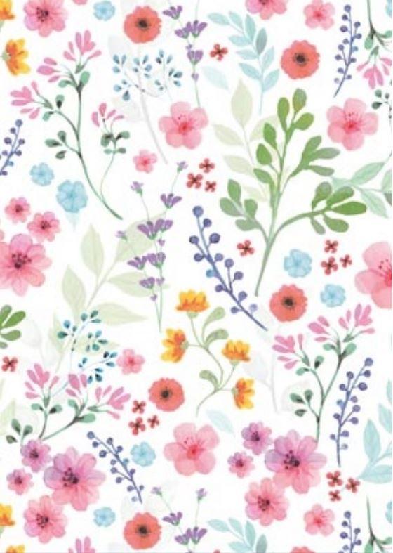 Gift Wrapping Paper Watercolour Floral Print- Discontinued Last Chance