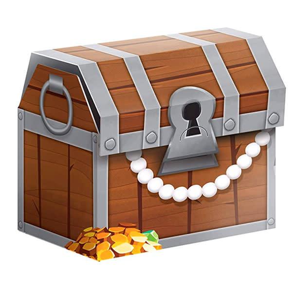 Mini Pirate Treasure Favour Treat /Loot Boxes Pk/8 (8.2cm x 6.3cm)