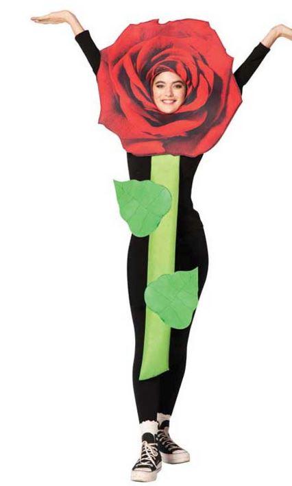 Costume Adult Plant/Flower Red Rose One Size