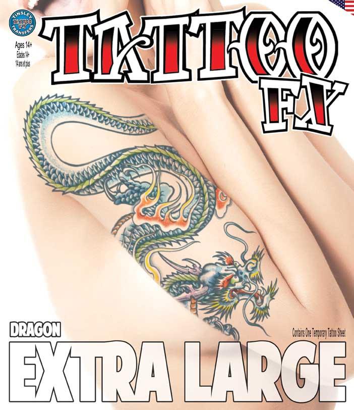 Temporary Tattoo Fx Large Dragon Tinsley Transfer Deluxe