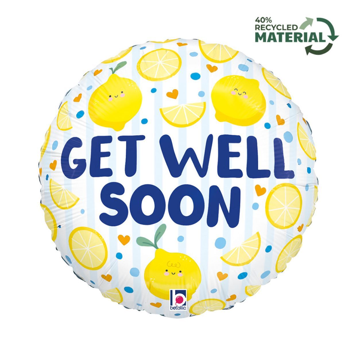 Balloon Foil 45cm Foil Get Well Lemons