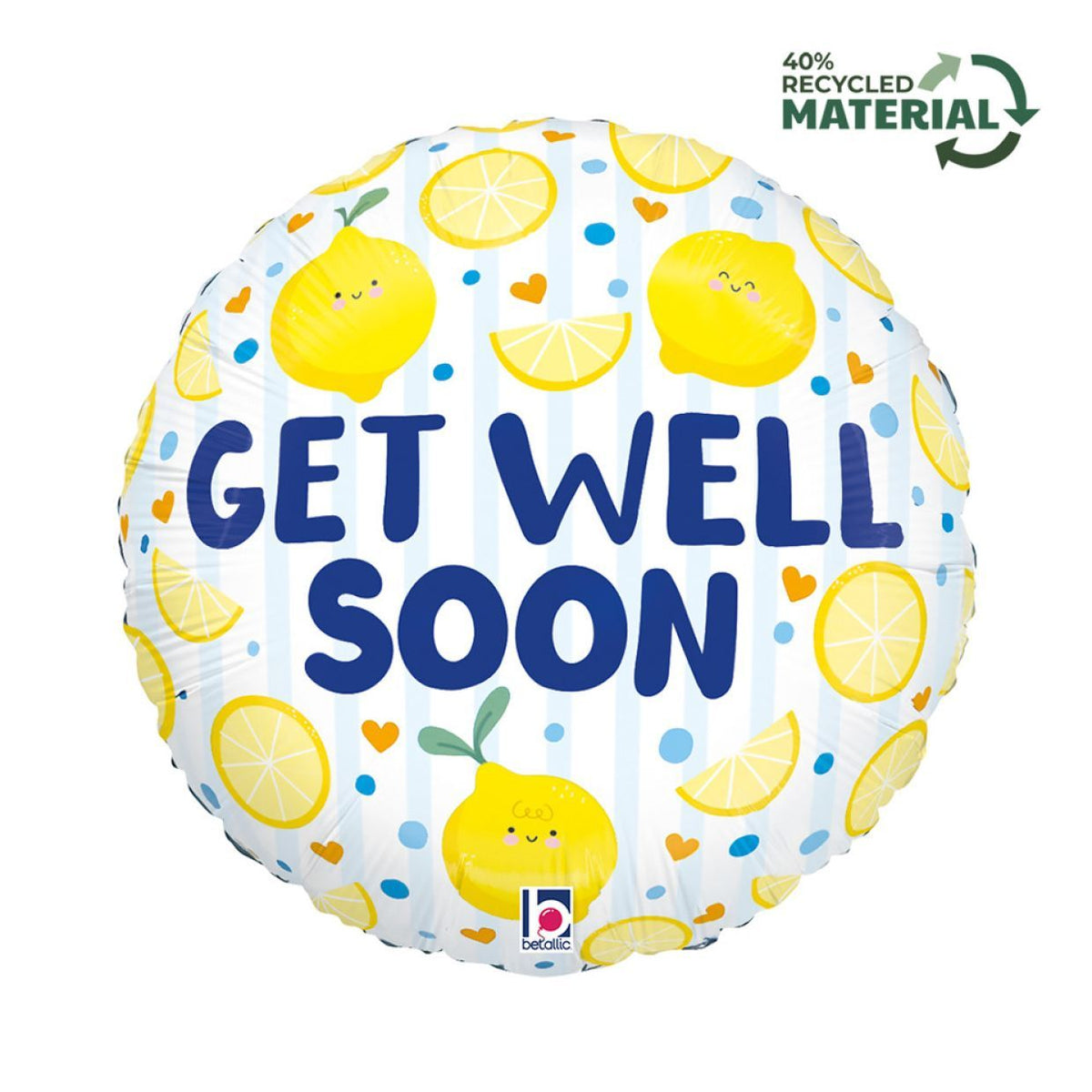 Balloon Foil 45cm Foil Get Well Lemons